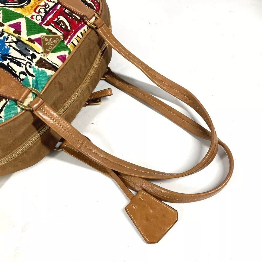PRADA BR2524 triangle logo plate Venice Hand Bag Shoulder Bag - Picture 11 of 16
